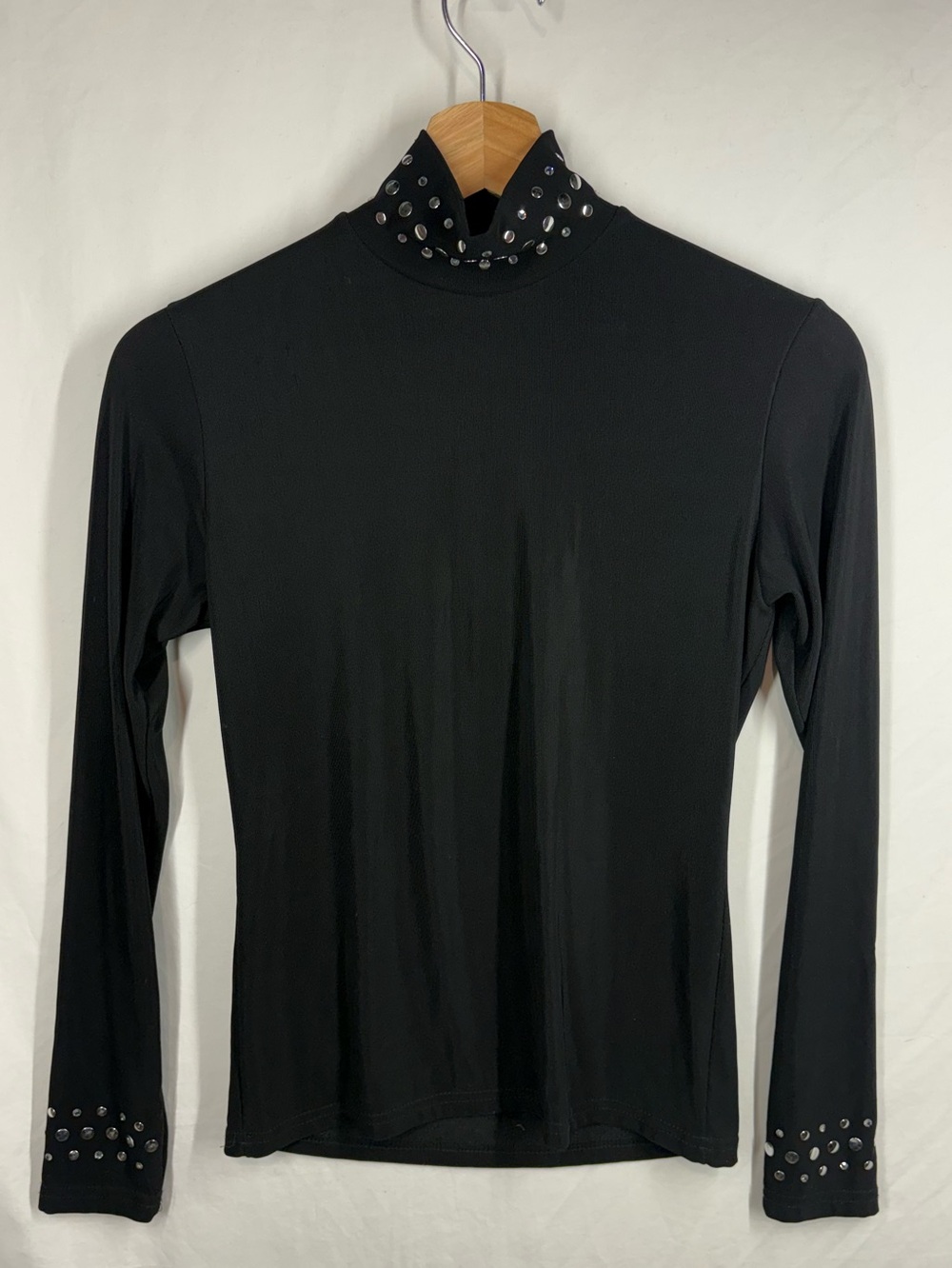 Hobby Horse Black Studded Western Show Top Women’s XS Made in USA
